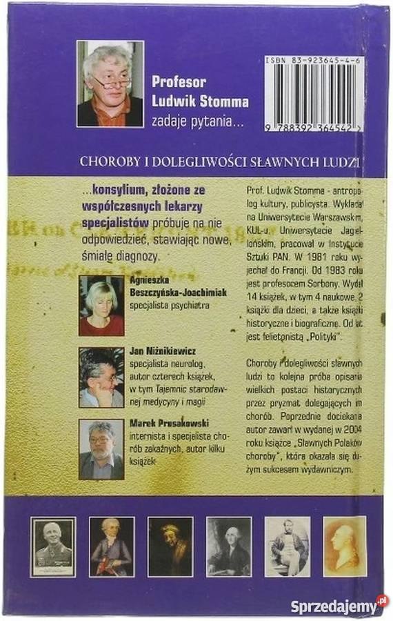 CHOROBY I DOLEGLIWOŚCI SŁAWNYCH LUDZI STOMMA Słupsk