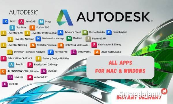 Autodesk Wszystkie Aplikacje 1 Windows Mac 2024r. Tarnobrzeg