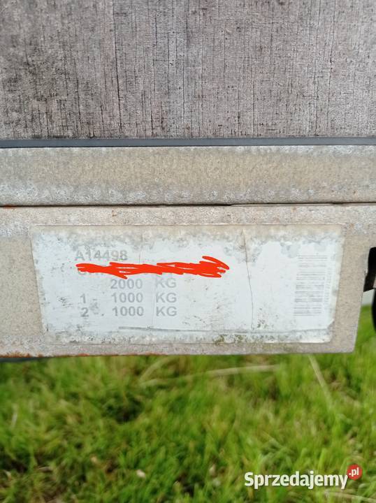 Przyczepka 260x150 Ładowność 2t Starkowa Huta