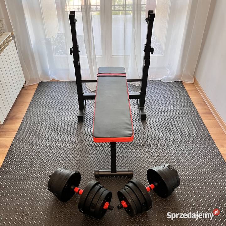 Zestaw Do Ćwiczeń 56 Siłownia Ławeczka Hantle Łuków