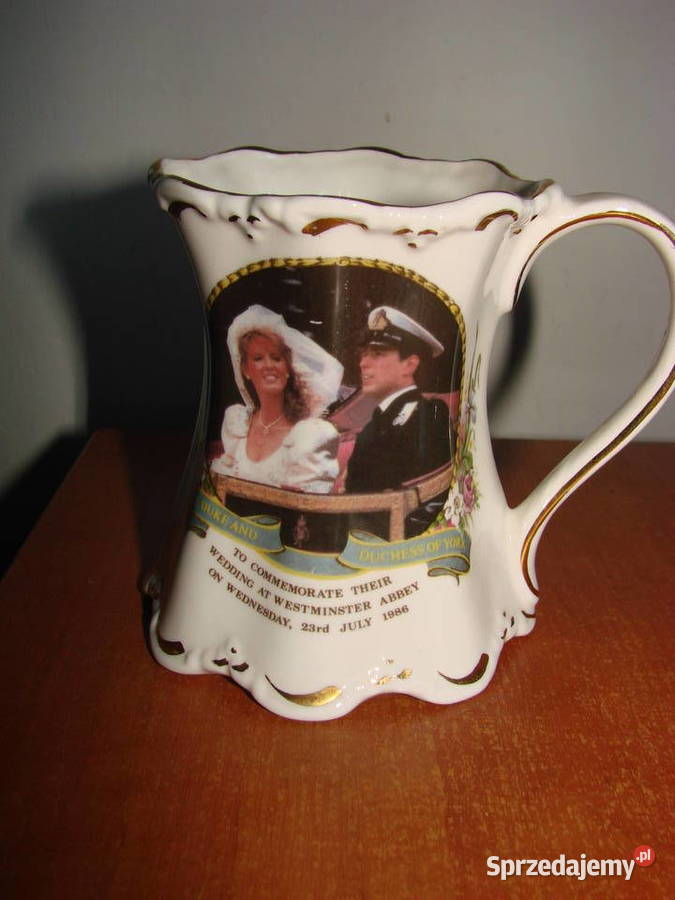 Diana i Karol porcelanowy kubek okolicznościowy Pruszcz Gdański