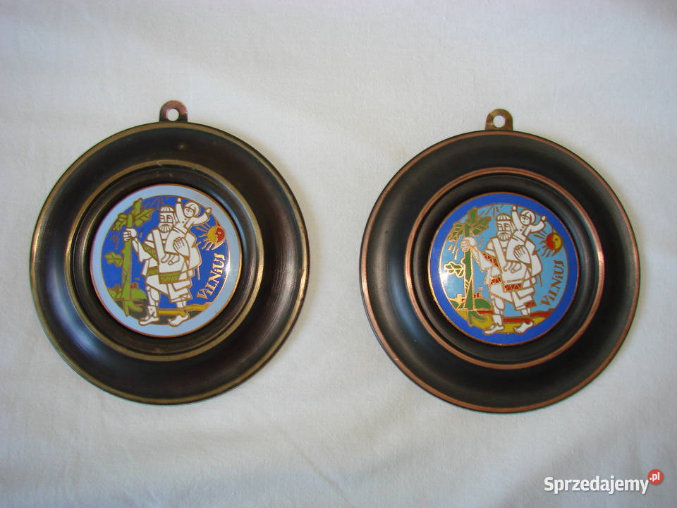 Vilnius mosiężna plakieta z Wilna Pruszcz Gdański