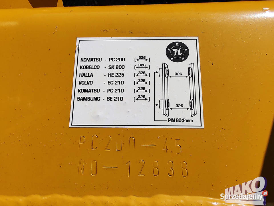 Nowa łyżka TL 115 do koparki Miller fi 80 Osprzęt roboczy Ostrowiec Świętokrzyski