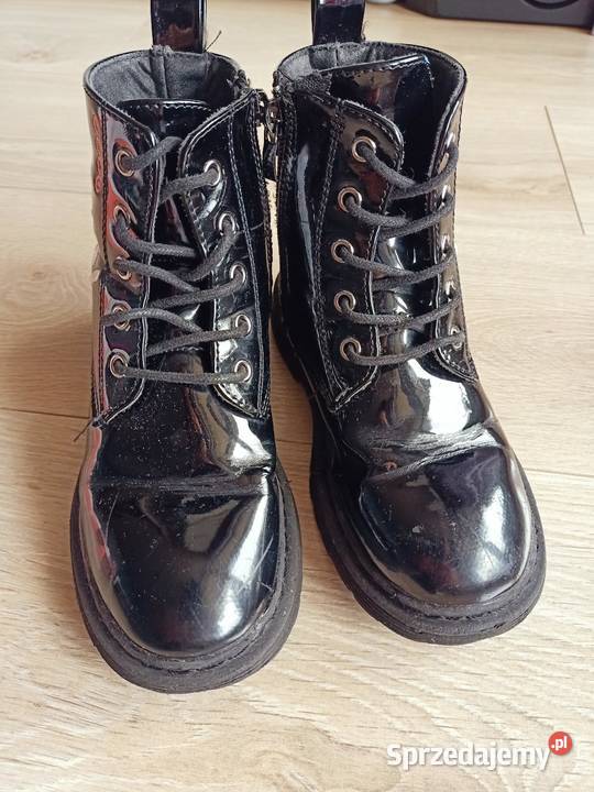 Buty botki trzewiki dziewczęce czarne Płock sprzedam
