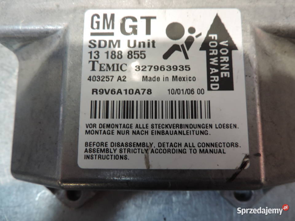 OPEL ASTRA H III MODUŁ PODUSZEK AIR BAG 13188855 osobowe Nowy Sącz