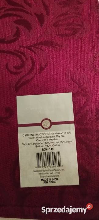 Podkładki na stół materiałowe bordowe nowe Wrocław