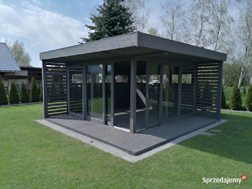 Altana 29 Szklana 4x5m z Dachem z Blachy Podłogą Parzymiechy