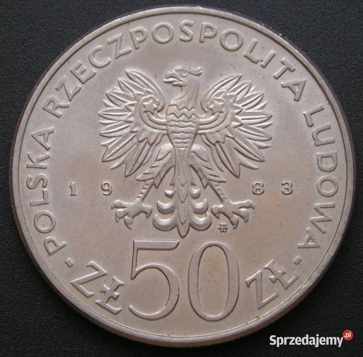 Polska 50 złotych 1983 Jan III Sobieski stan 12 Łódź