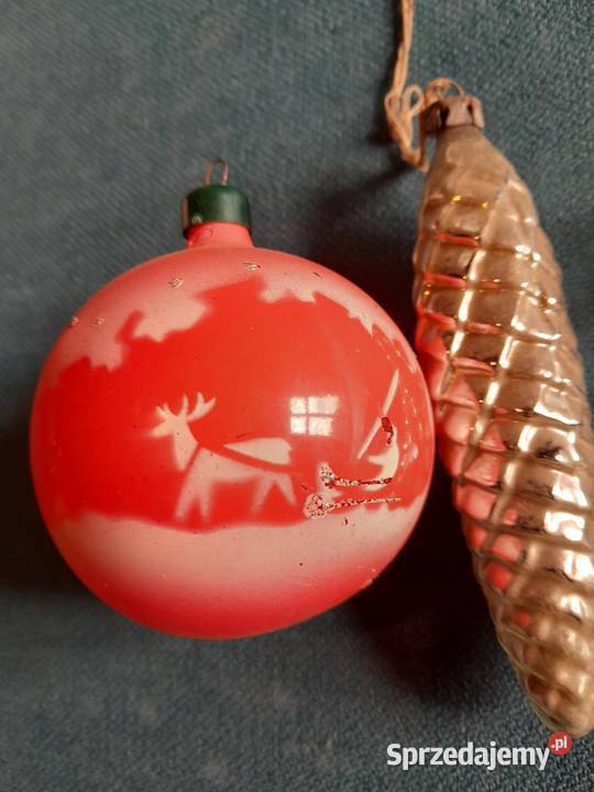 Stare bombki choinkowe 5 sztuk grzybek szyszka Pozostałe