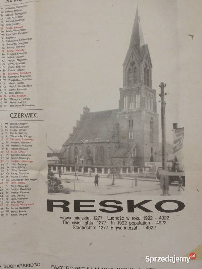 324 Kalendarz Ścienny Resko Szczecin