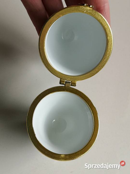 Porcelanowe jajko szkatułka vintage