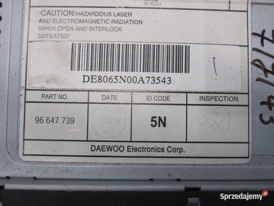 CHEVROLET CAPTIVA I 09r radio CD 96647739 Motoryzacja Kielce sprzedam