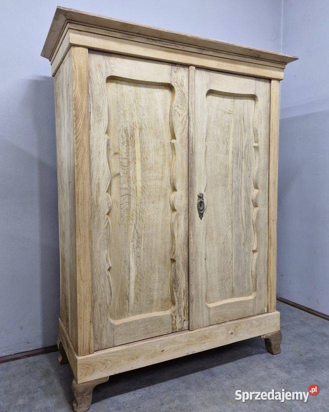 Rozkłada Duża Dębowa Szafa Biedermeier Marki