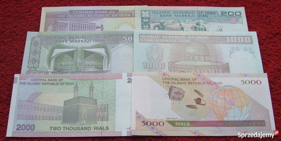 IRAN Kolekcjonerskie Banknoty Zestaw 6 sztuk UNC Kolekcje Katowice sprzedam