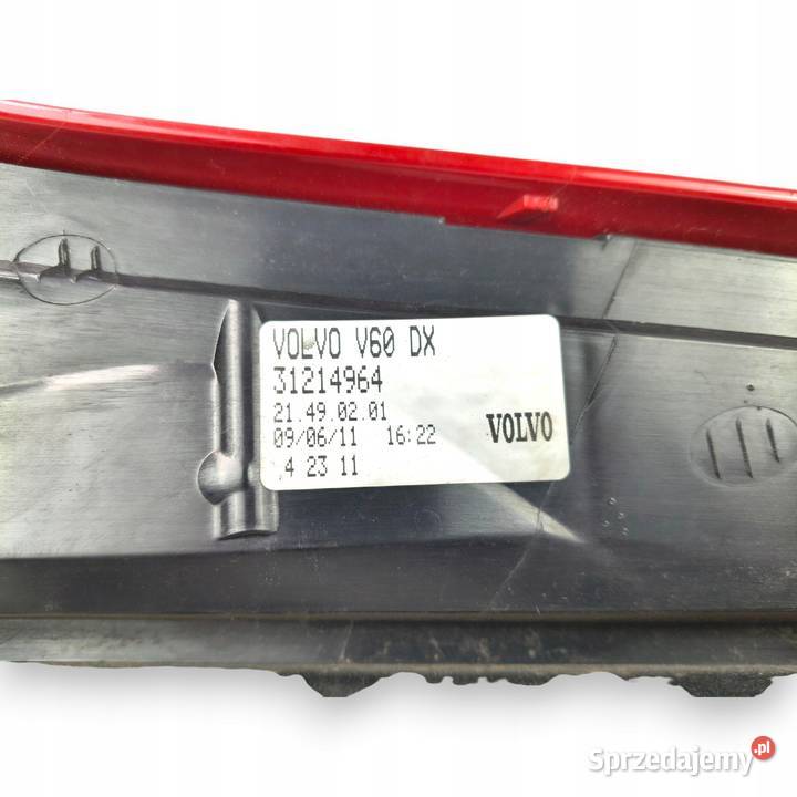 LAMPA PRAWA Volvo V60 20102018 tylna tylnia osobowe Chełm