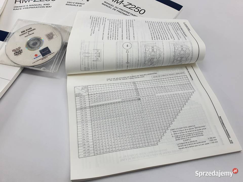 Ksiazka Serwisowa Ksiazki Plyta Suzukli Rmz Łódź