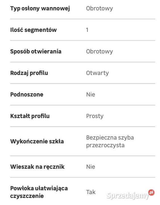 Szyba obrotowa dwustronnie CHARM 150 95 965 Parawany nawannowe wielkopolskie