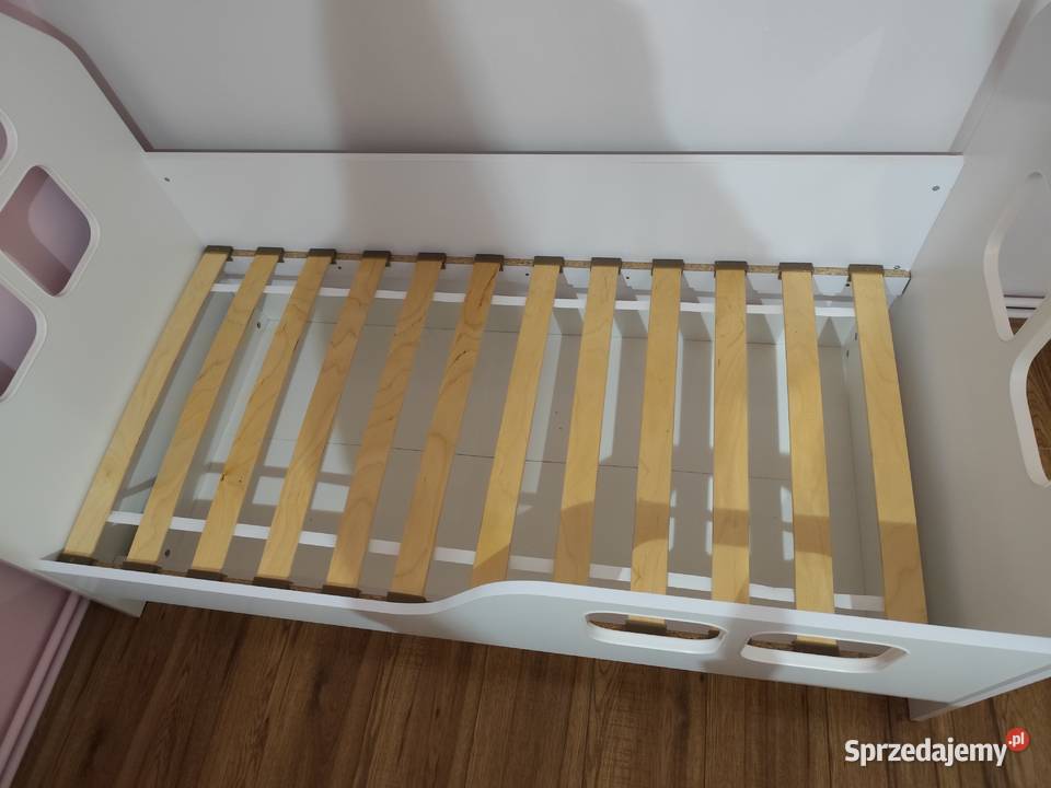 Łóżeczko łóżko dom domek białe z szufladą