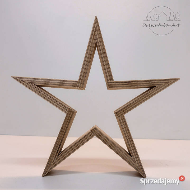 Gwiazda drewniana baza do ozdabiania kpl 3 41 Kraków