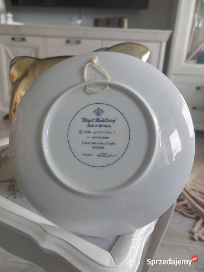Trzy talerze porcelanowe ozdobne dolnośląskie Wałbrzych sprzedam