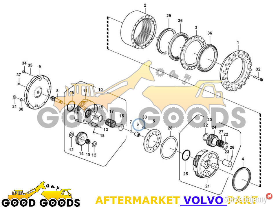 VOLVO TULEJA SPRZĘGAJĄCA WAŁKI ZWOLNICY 14575734