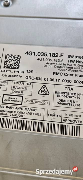 AUDI A6 A7 4G RADIO NAWIGACJA CZYTNIK MMI
