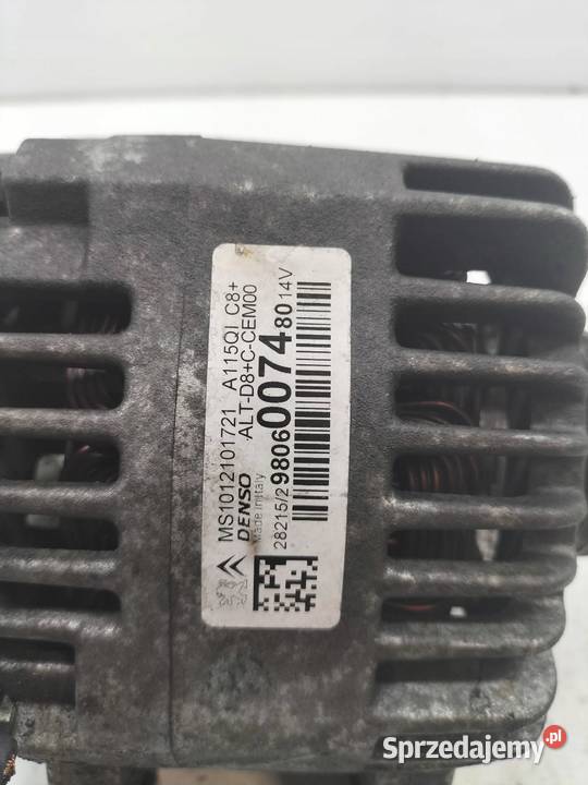 ALTERNATOR MS1012101721 9806007480 12 VTI PURE