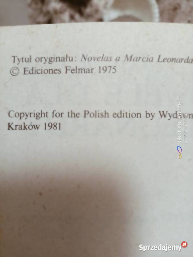 Nowele Marci Leonardy Vega książki Warszawa Rok wydania 1981 sprzedam
