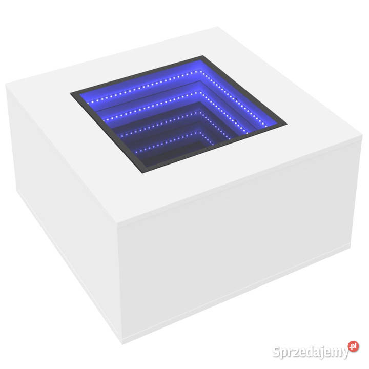 Stolik kawowy z LED biały 60x60x40 WM847567 Warszawa
