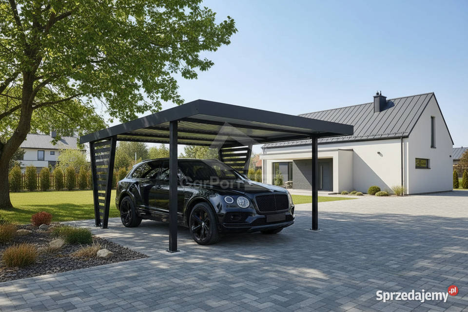 Carport V PREMIUM 4x47m Wypełnienie panelami 19m2