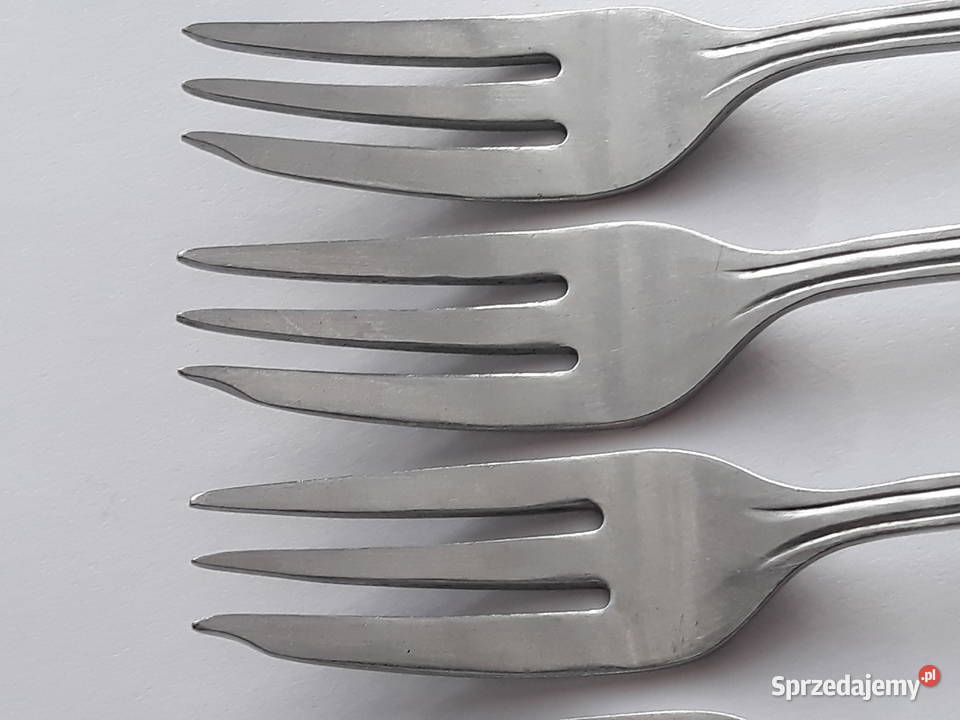 Widelczyki deserowe SATURN Hefra sztućce PRL śląskie Dąbrowa Górnicza