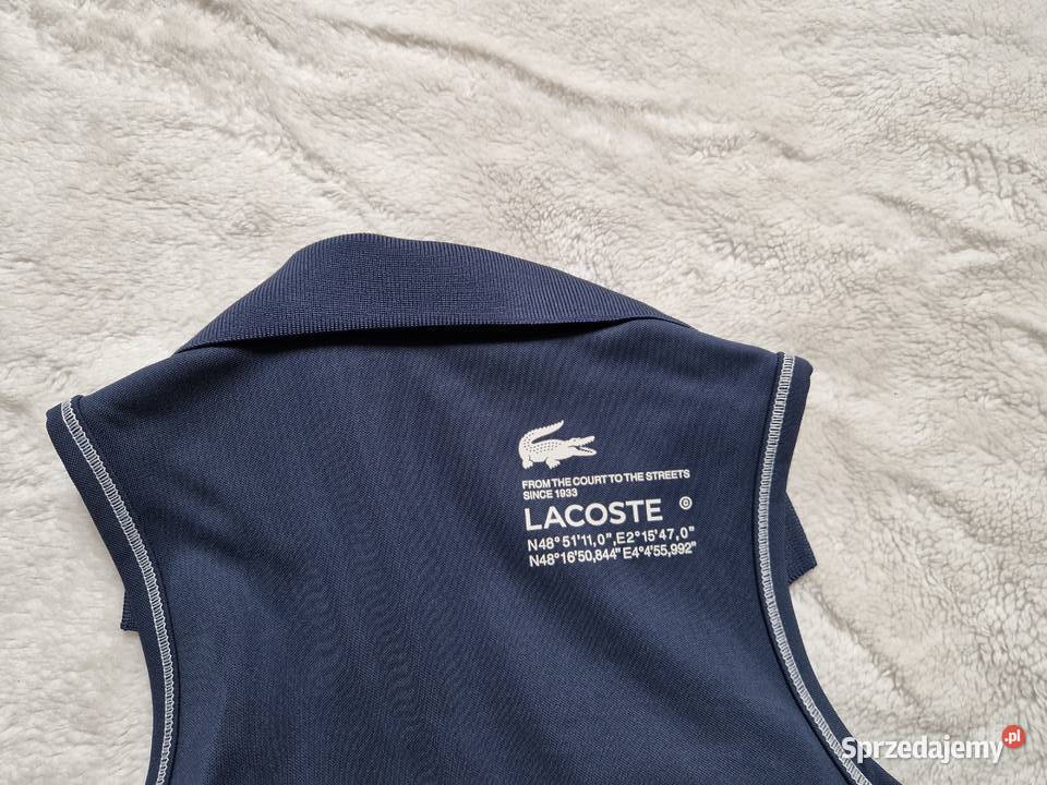 Nowy damski stanik sportowy w stylu polo Lacoste Bez wzoru Bibice