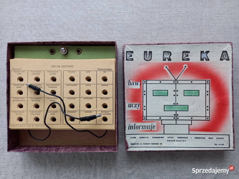 Retro gra EUREKA bawi uczy informuje z PRLu Tomaszów Lubelski