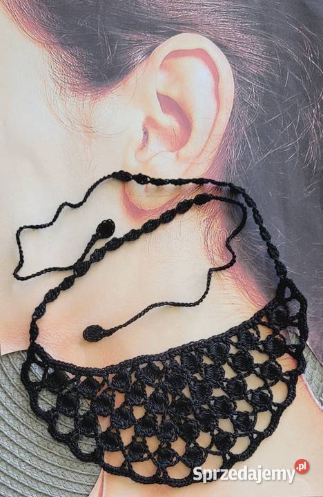 Naszyjnik szydełkowy na szyję handmade Pleszew