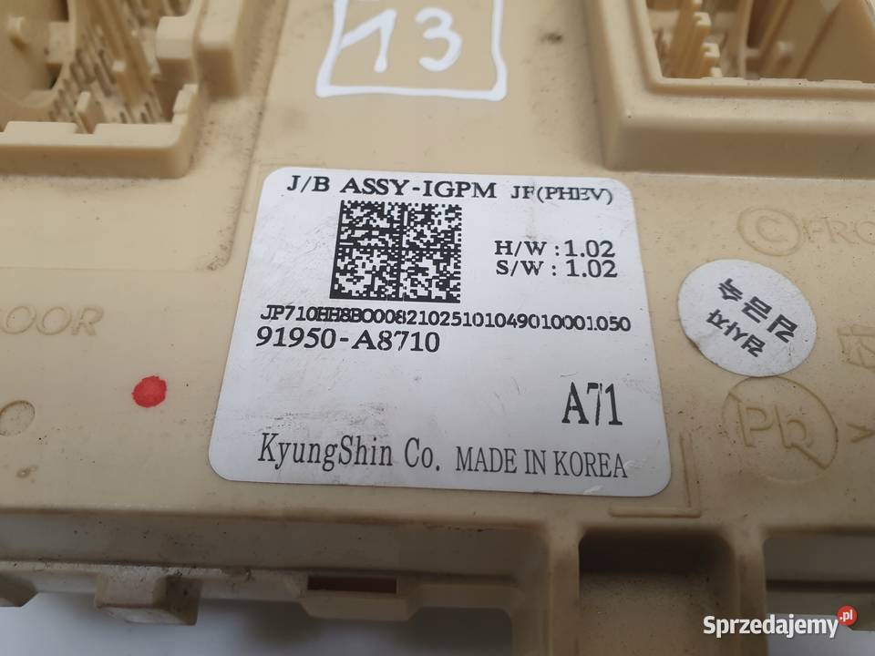 Kia Optima IV SKRZYNKA BEZPIECZNIKÓW Moduł Chełm