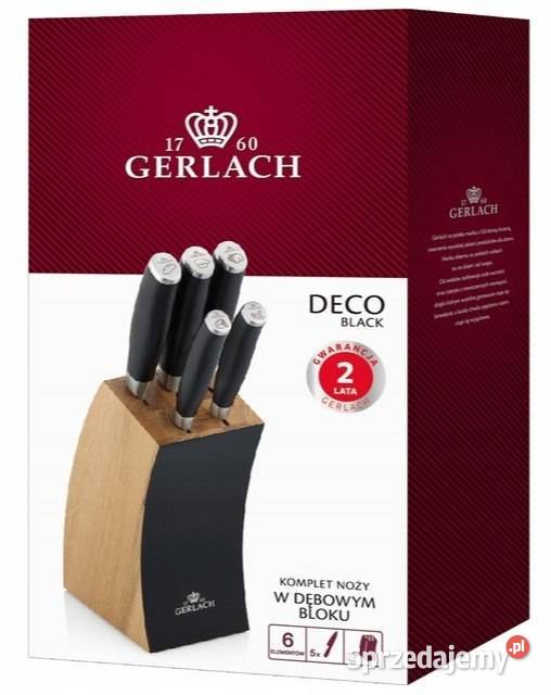 Nowy zestaw komplet noży Gerlach Deco Black 5 Warszawa