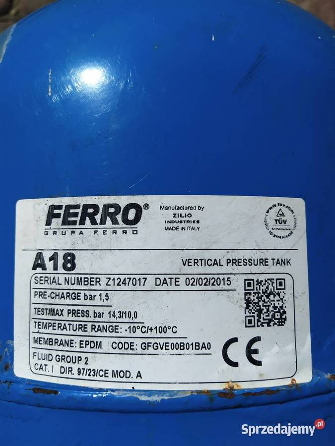pionowy zbiornik ciśnieniowy lubelskie sprzedam