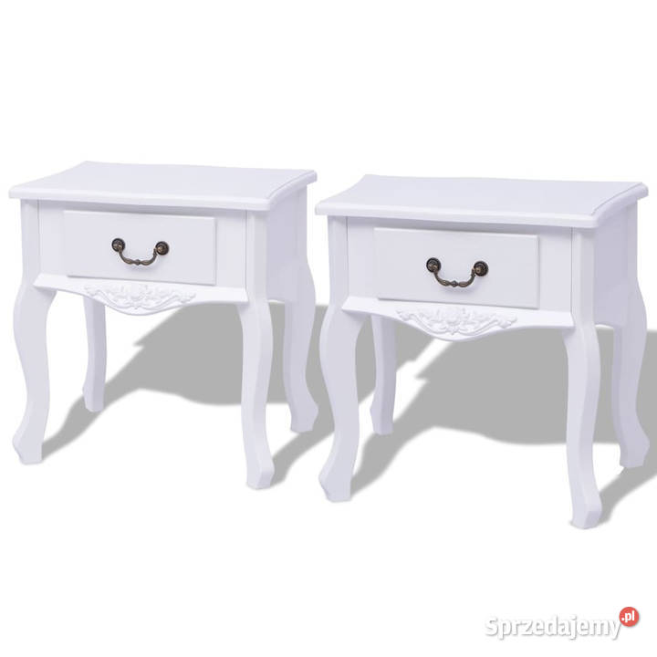 Szafka nocna 2 MDF biała WM242750 Warszawa
