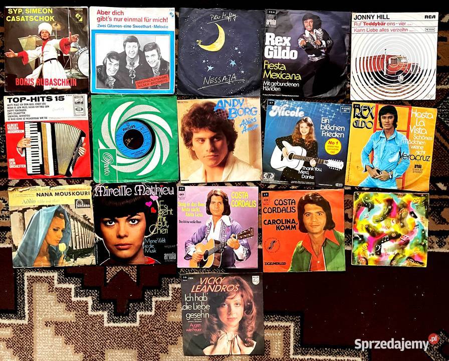 Zestaw płyt winylowych 12 i 7 Około 100 sztuk dolnośląskie Ząbkowice Śląskie sprzedam