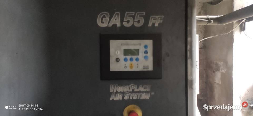 Kompresor śrubowy Atlas Copco GA 55 FF Brzeziny sprzedam