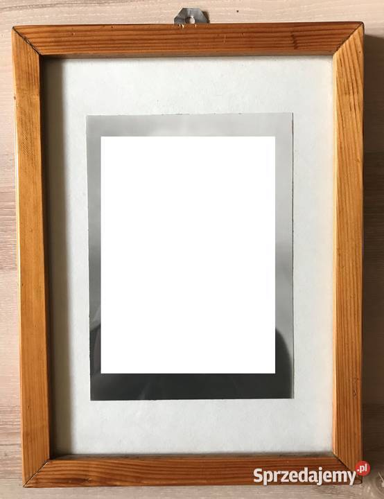 Stara drewniana rama ramka beżowy łódzkie Piotrków Trybunalski