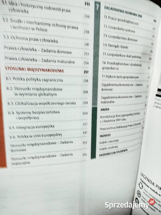 Wiedza o społeczeństwie vademecum operon Antykwariat Warszawa sprzedam