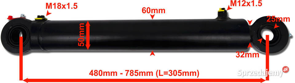 SIŁOWNIK HYDRAULICZNY CYLINDER SKOK 300 URSUS kujawsko-pomorskie Solec Kujawski sprzedam