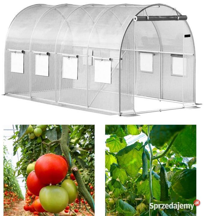 Tunel ogrodowy foliowy biały szklarnia folia wielkopolskie Poznań