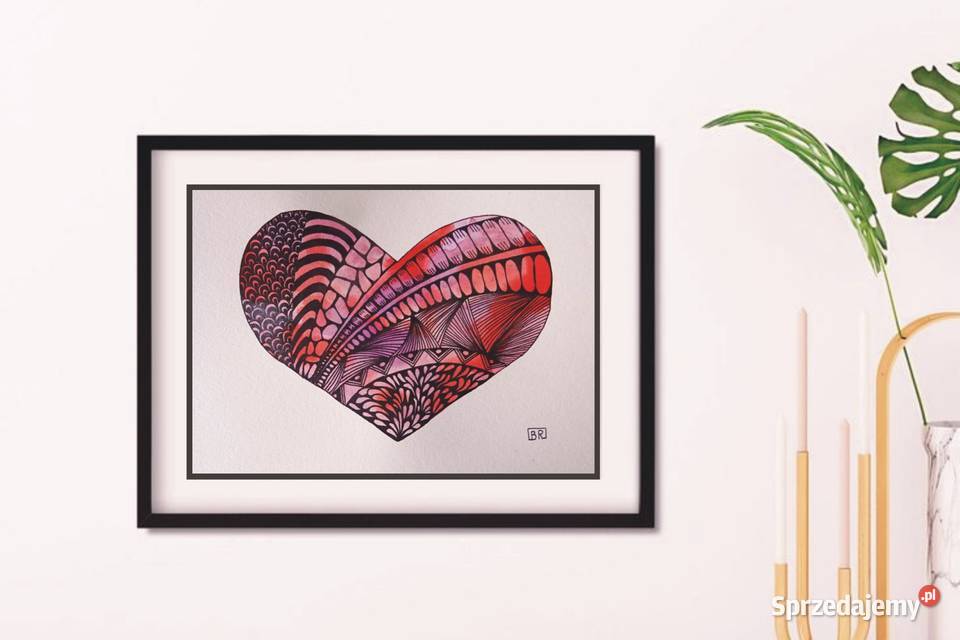 Akwarela Akwarelka Obraz pt Ogrom Miłości Warszawa