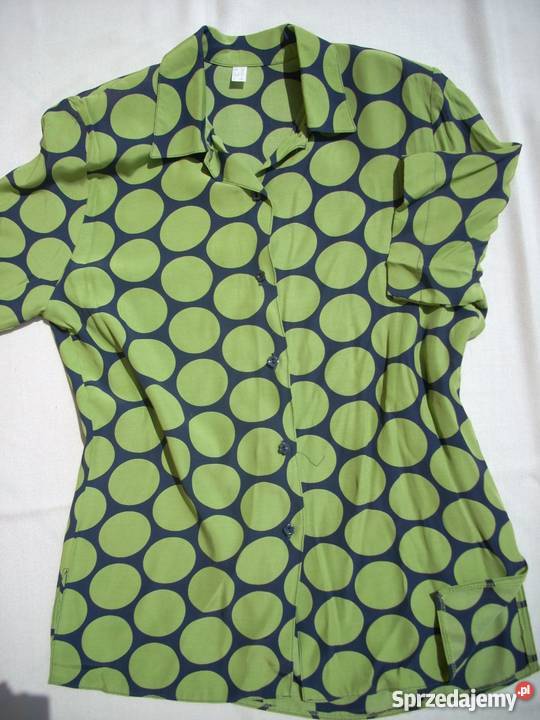 Koszula Zieleń Granat Grochy 38 Nowy Sącz sprzedam