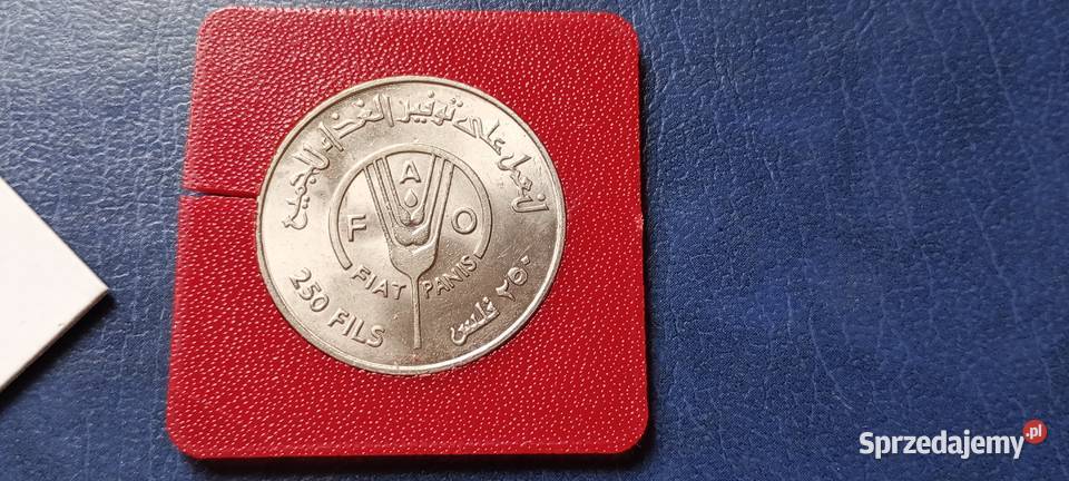 Stare monety 250 fils 1969 FAO Bahrajn mennicza Numizmatyka Lesko