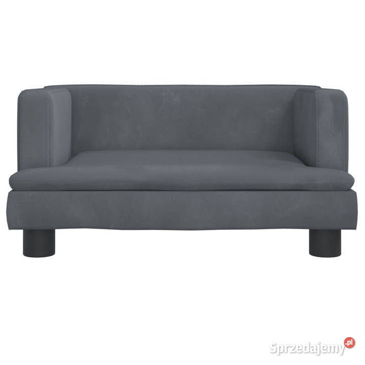 Sofa dzieci ciemnoszara 60x40x30 aksamit mazowieckie Warszawa