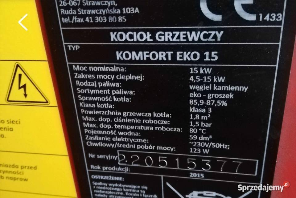Defro komfort eko 15kw stal Toruń