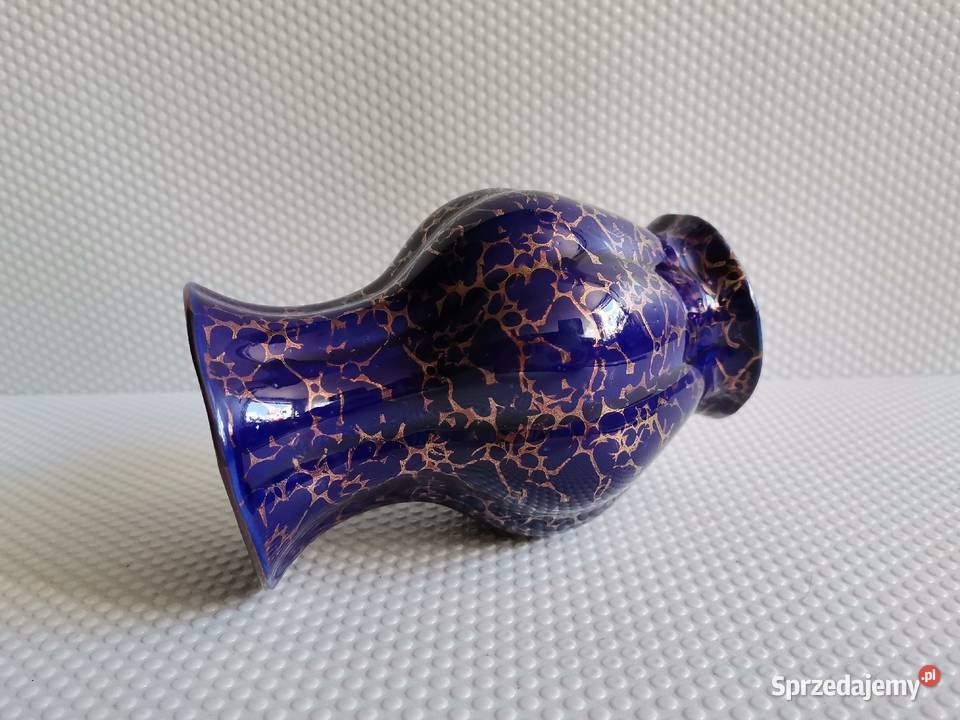 Stary kobaltowy wazon porcelana porcelit Katowice